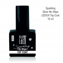 Sparkling Silver No Wipe Led/UV Top Coat 15 ml 